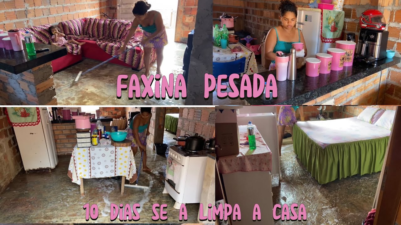 Sábado dia de faxina a casa mais de 10 dias sem lavar a casa tava muito suja