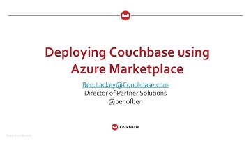 Deploying Couchbase with Azure Marketplace