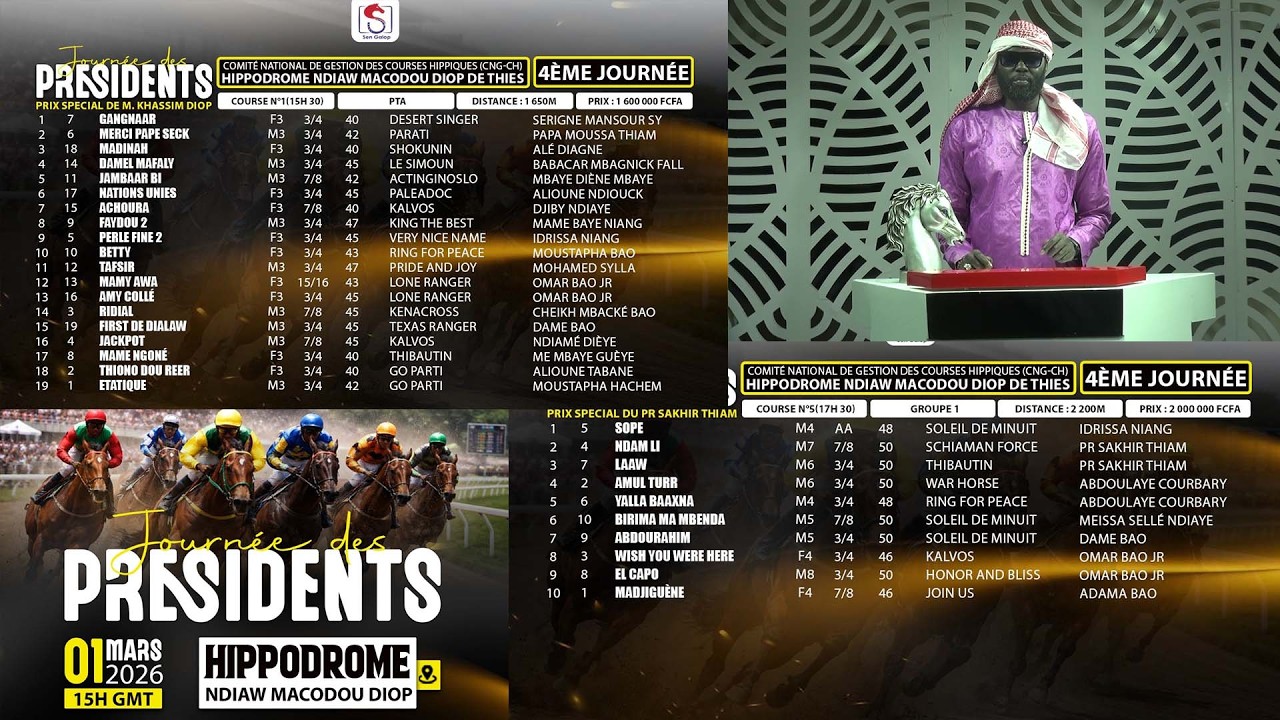 PRONOSTIC - Vendredi 27 Février 2026 - Présenté par CHEIKH NDIAYE