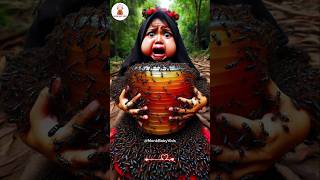 Indian Woman Got Scared To Get Honey From A Huge Beehive Full Of Ants