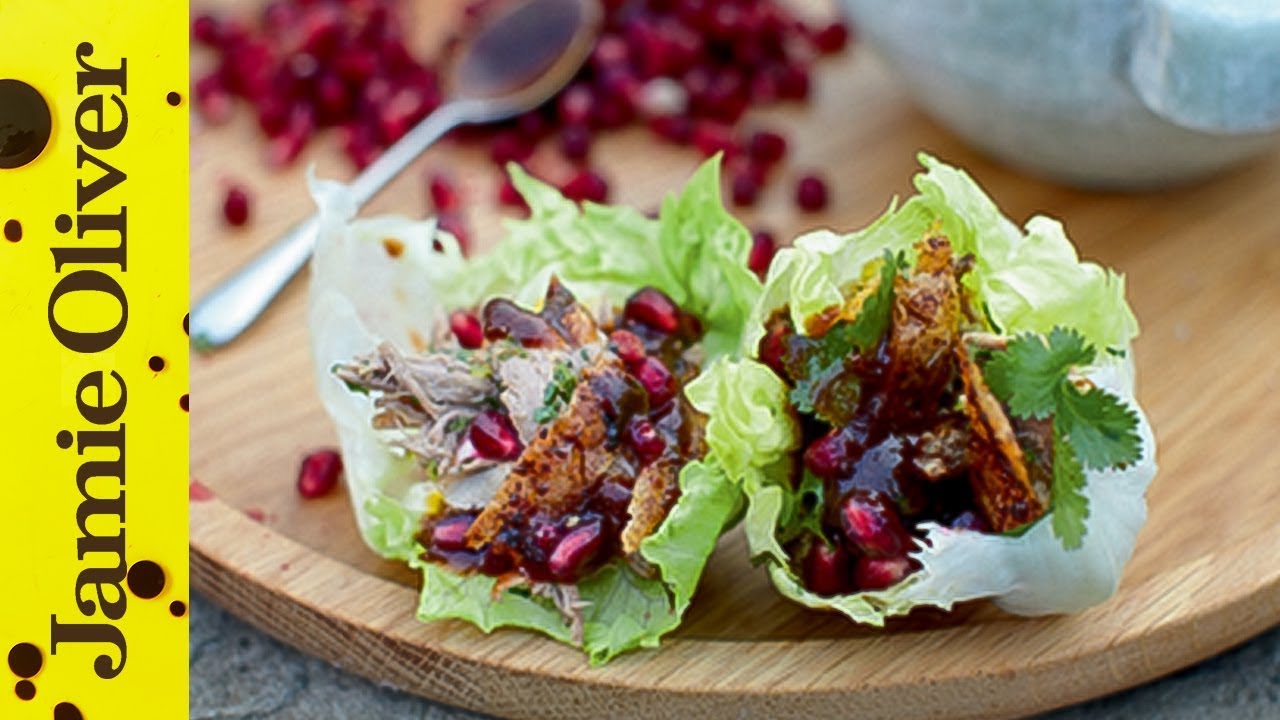 Crispy Roast Duck Wraps | Jamie Oliver - YouTube