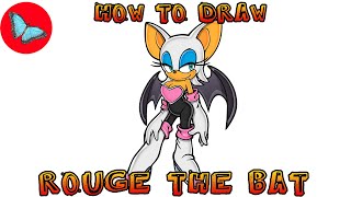 How To Draw Rouge the Bat - Sonic the Hedgehog | Drawing Animals