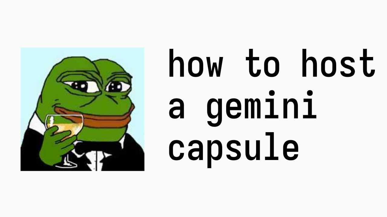 how to host your own gemini site