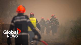 “Unprecedented phenomenon”: More wildfires grow across Europe as France gains a reprieve