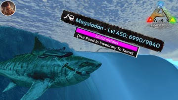 MAX LEVEL MEGALODON TAMING!! ARK SURVIVAL EVOLVED MOBILE