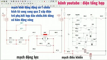khởi động động cơ 1chiều kích từ song song qua 2 cấp điện trở phụ kết hợp đảo chiều và hãm động năng