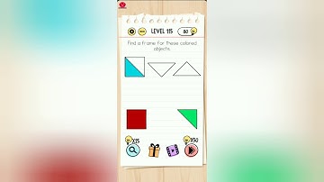 Brain Test Level 115 find a frame for these colored objects