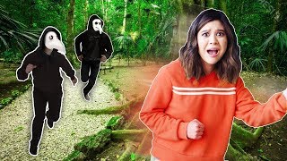 CHASED by HACKERS while SEARCHING for ABANDONED jungle tree SAFE HOUSE (exploring clues & riddles)