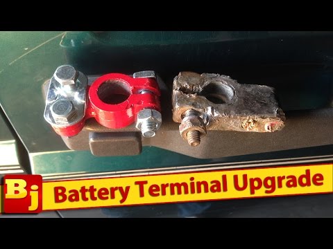 Video: Hvordan ændrer man en batterikabelklemme?