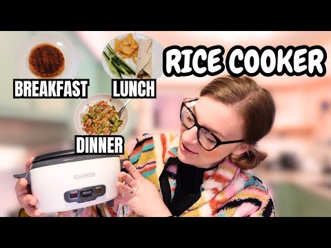 FULL DAY OF RICE COOKER MEALS SINGLE SERVING BREAKFAST LUNCH DINNER FOR ONE