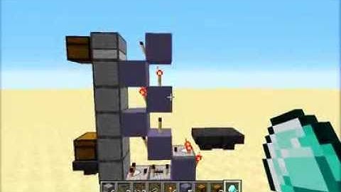 Minecraft (1.7+) Single bloc width Dropper Elevator