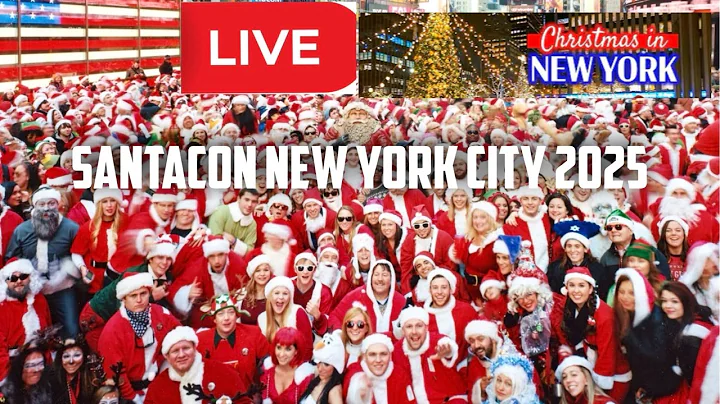 New York City: SantaCon NYC 2025 | Christmas Holiday Manhattan Times Square Live