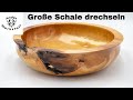 Große Schale drechseln aus Holz / Birne