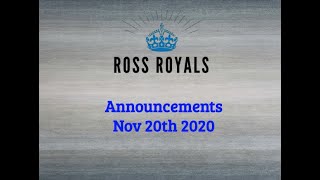 Ross News November 20th, 2020