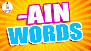 -Ain Words For Children Learn To Read -Ain Words Word Families Series