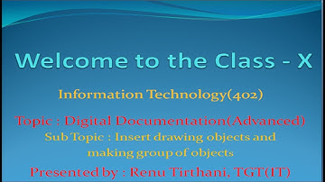 Insert drawing objects and making group of objects