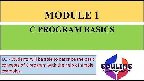 TOPIC 1 - INTRODUCTION TO C