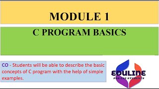 TOPIC 1 - INTRODUCTION TO C