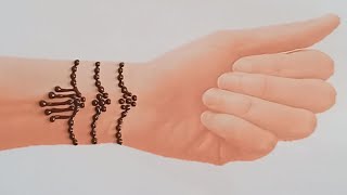 Stylish bracelet henna mehndi design tattoo - Wrist henna mehndi design tattoo