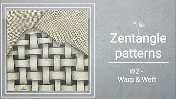 Zentangle patterns-W2 Warp & Weft tangle / Pattern drawing / Doodle drawing