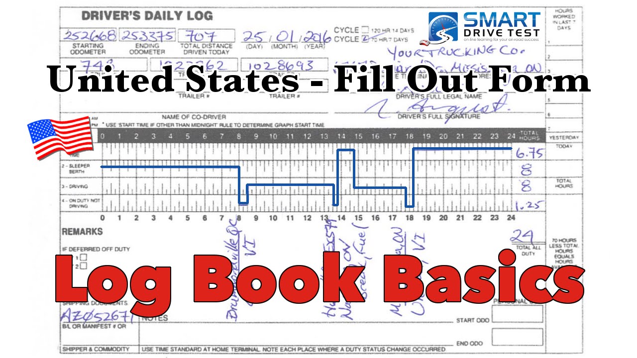 truck driver log book examples