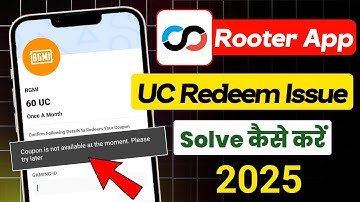 Rooter App Bgmi UC Coupon is not available problem | How to get Bgmi UC from Rooter App 2025 |