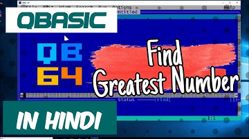 QBasic Program To Input Two Number After That Find Greatest Number