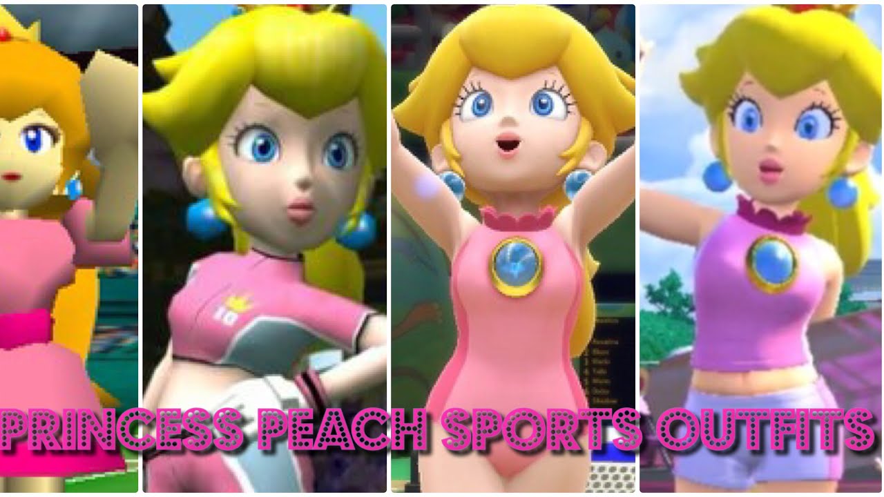 Evolution of Princess Peach in Mario Sports Games (1995 - 2021