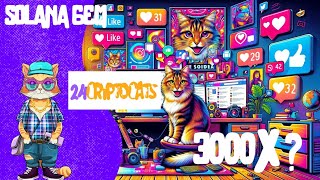 24 CryptoCats A Decentralized Meme Token Build On Solana Block Chain Review| 🔥 Incoming 3000x!