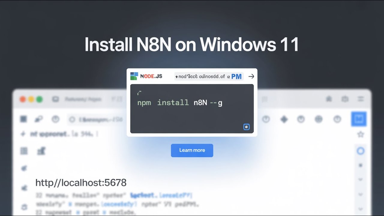 How to Install N8N on Windows 11 (Step-by-Step Setup) - YouTube