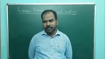 LINEAR TRANSFORMATION AND MATRICES IN TAMIL