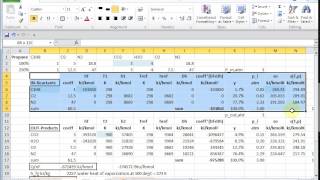 Adiabatic flame temperature propane using Excel