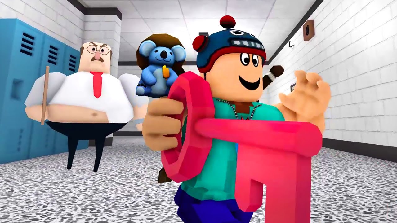 Karpuz Kafa ve Zombik Bıyıklı Öğretmenden Kaçıyor - Roblox