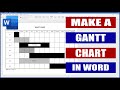 How to Make a Gantt Chart in Word | Microsoft Word Tutorials