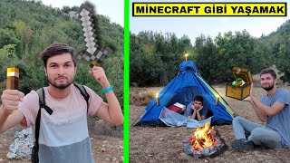 GERÇEK HAYATTA MİNECRAFT (Yeni Evimde İlk Günüm ⛺)