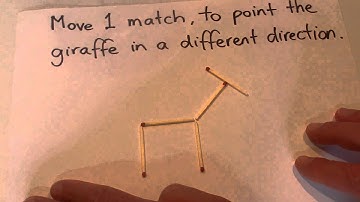 How to Solve the Giraffe Match Stick Puzzle - Plus Solution - Step by Step Instructions - Tutorial