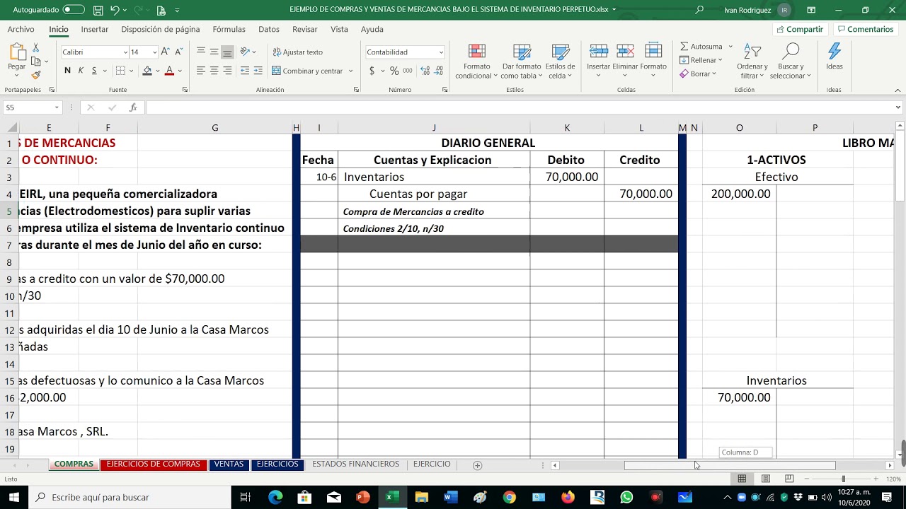 1 REGISTRO COMPRAS DE MERCANCÍAS BAJO EL SISTEMA DE