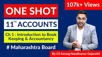 11TH ACCOUNTS | INTRODUCTION TO BOOK KEEPING & ACCOUNTANCY | COMPLETE CHAPTER | MAHARASHTRA BOARD
