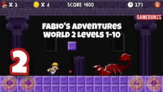 Fabio's Adventures - Gameplay Walkthrough Android Part 2 - World 2 Levels 1-10 screenshot 5