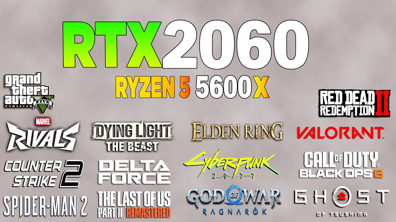ユウヤ　RYZEN5600X + RTX2060 高画質ゲーム動画編集PC RTX 2060 + Ryzen 5 5600x - Test in 15 Games 1440p - YouTube