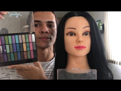 ASMR MAQUIAGEM PARA O CARNAVAL
