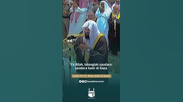 Doa Qunut Nazilah Untuk Palestina dari Syekh As Sudais Imam Masjidil Haram