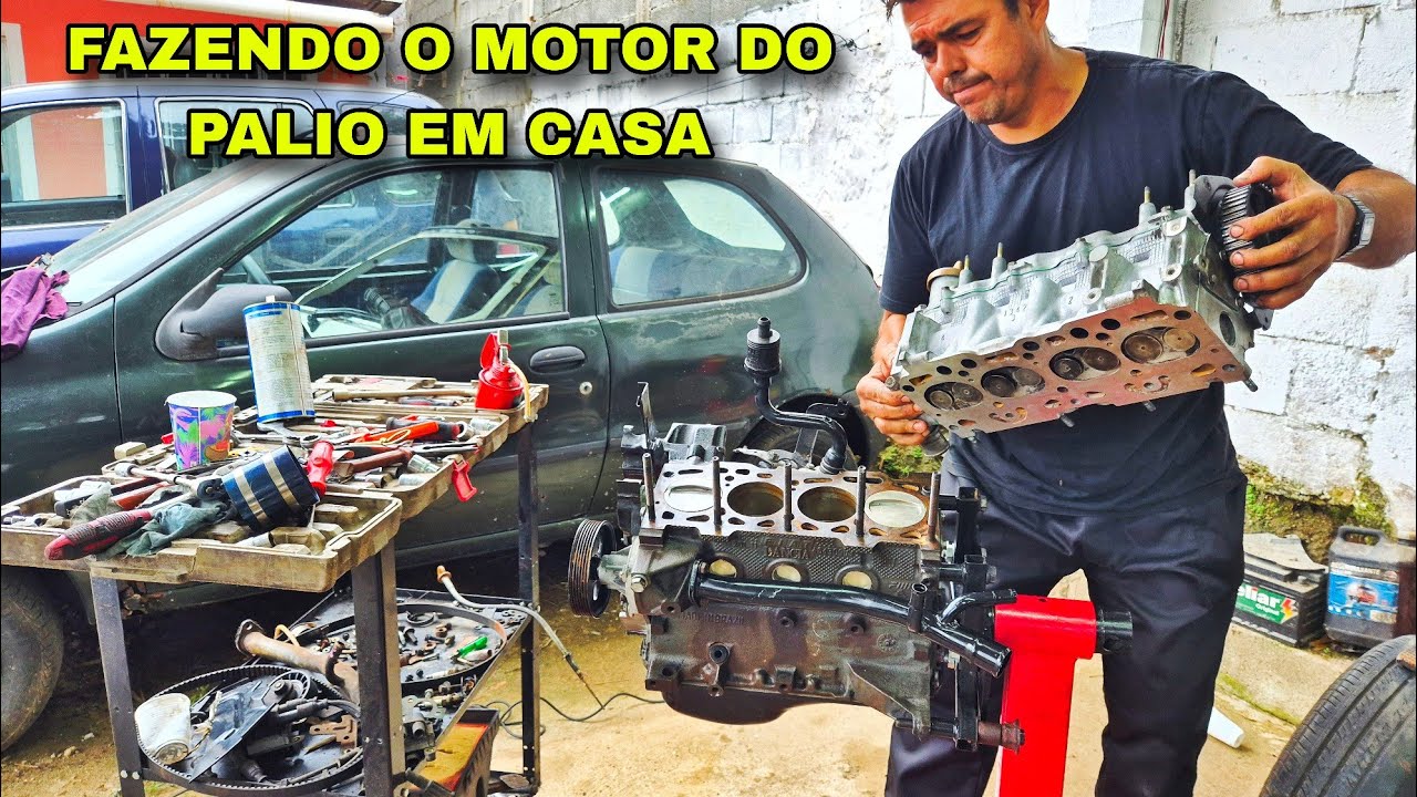 MONTANDO o MOTOR do PALIO ABANDONADO do ZERO EM CASA SE LIGA NESSAS DICAS DE OURO 