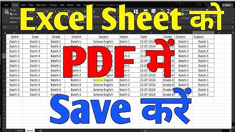 How to save excel sheet as pdf without cutting off |pdf |Excel
