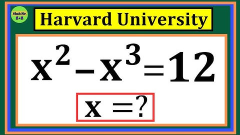 Harvard University| A Super Interesting Algebra Math Olympiad| Tricky Math Problem| Can you solve?