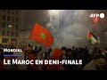 Des marocains en liesse ftent leur qualification en demifinale de la coupe du monde  afp images