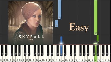 Skyfall - Adele | Easy Piano Tutorial