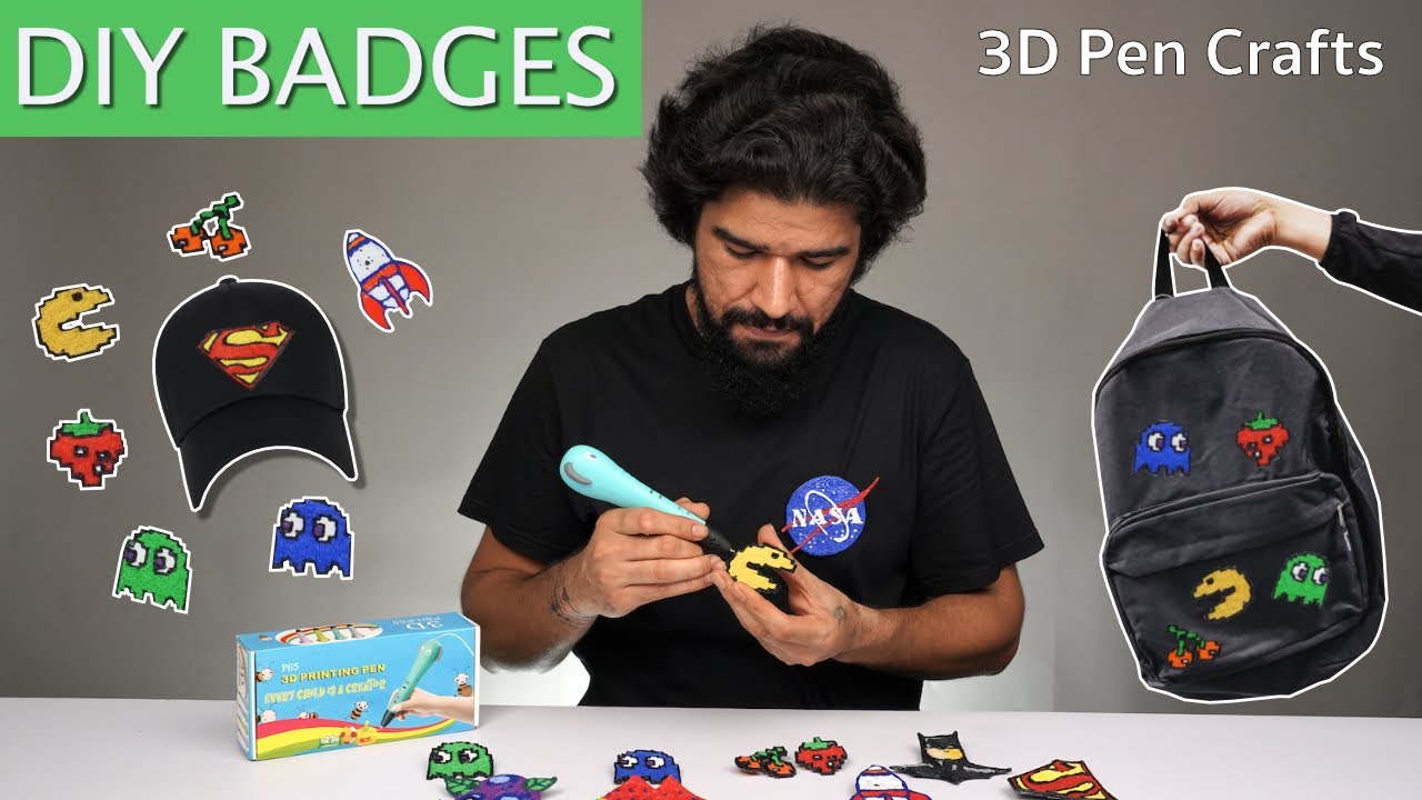FUNKY DIY BADGES  3D PEN CRAFTS - Design Yogi 