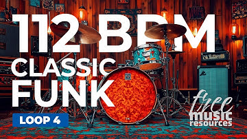Classic Funk Drum Loop – 112 BPM | Groove Backing Track for Practice & Production – Loop 4