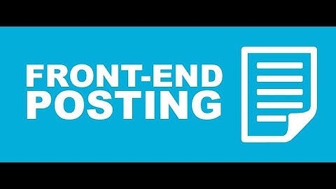 Ninja Forms Front-End Posting 2.50 $ Only